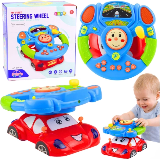 Interaktivni obrazovni volan za djecu s glazbom, LED svjetlima i projektorom