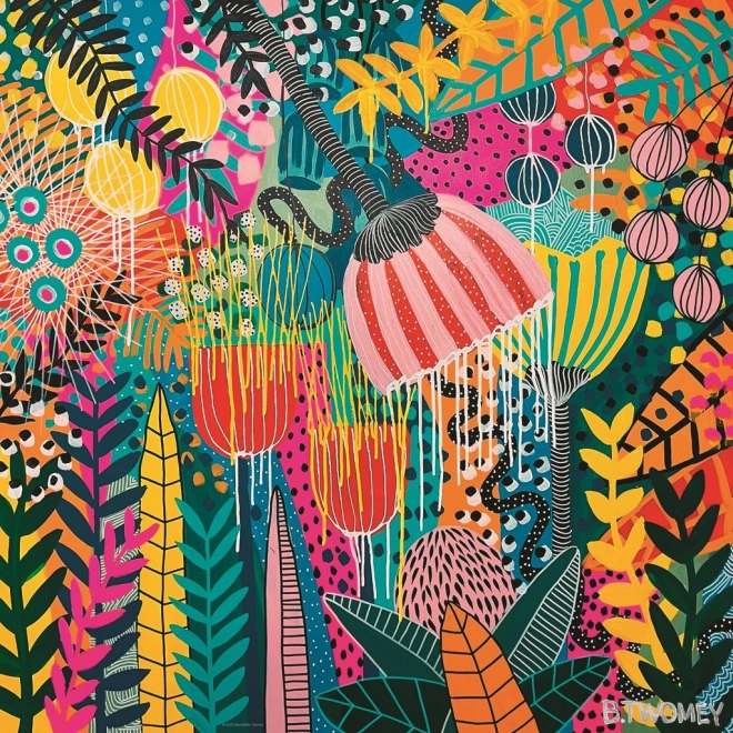 Kvadratne puzzle Flowery: Lijepa budućnost 1000 dijelova HEYE