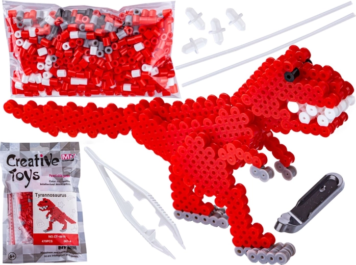 3D iron-on beads Tyrannosaurus T‑Rex in a bag