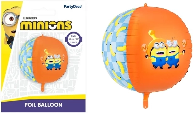 Folični balon Minionsi u obliku lopte 75 cm mix - 1 komad