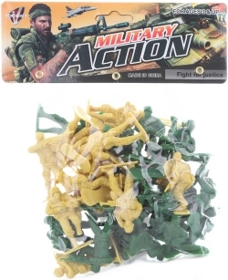 Plastični vojnici u vrećici 6 cm – dva seta u boji