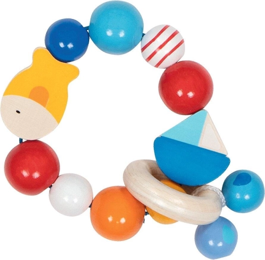Sensory ring elastic boat and fish - 1 piece