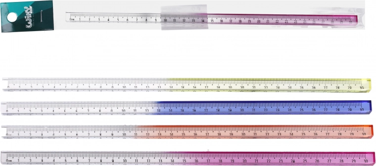 3D ravnalo 30 cm u boji