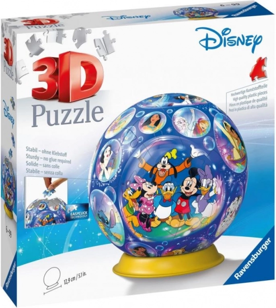 3D puzzle kugla DISNEY od RAVENSBURGER-a, 72 dijelova