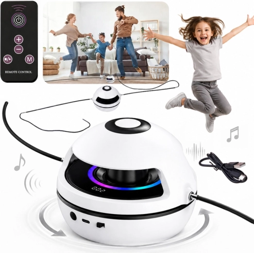 Electric interactive jump rope with music, Bluetooth, remote control, and counter