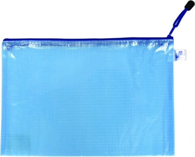 Mapa s patentnim zatvaračem A4 plava, mrežasta