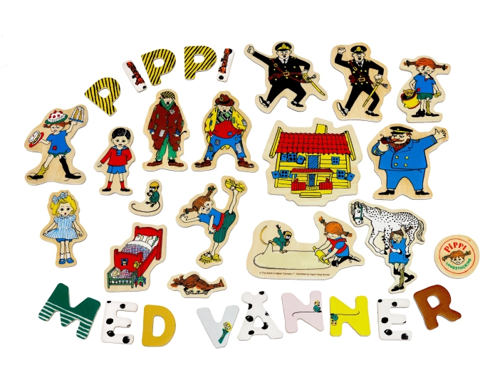 Pippi magnetska slova i slike – drveni edukativni set