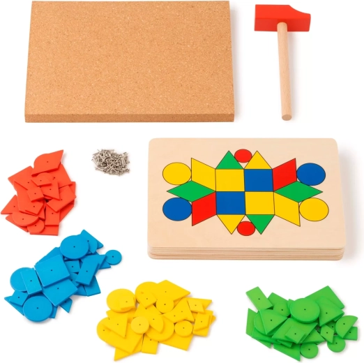 Toys for Life mozaik za zabijanje čavlića s geometrijskim oblicima