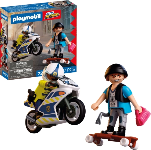 Playmobil City Action policijska potjera na motoru – set figurica i dodataka