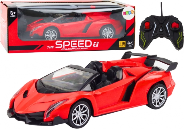 Crveni sportski zabavni RC automobil 1:18
