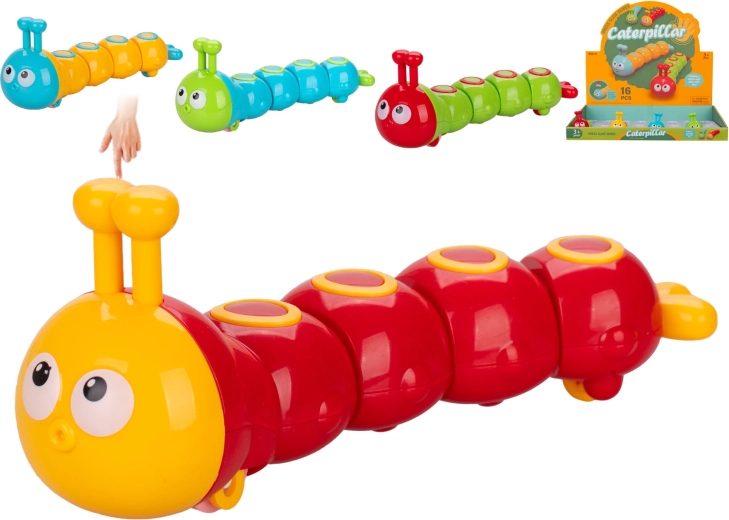 Moving Caterpillar 15 cm – colorful plastic toy for children aged 3+
