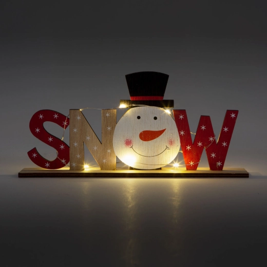 Christmas LED Shelf Decoration with Snowman