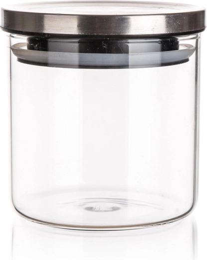 Staklena posuda FREIA 0,65 l s inox poklopcem