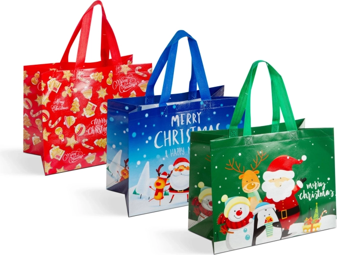 Christmas Gift Bag with Design - 12 Pieces