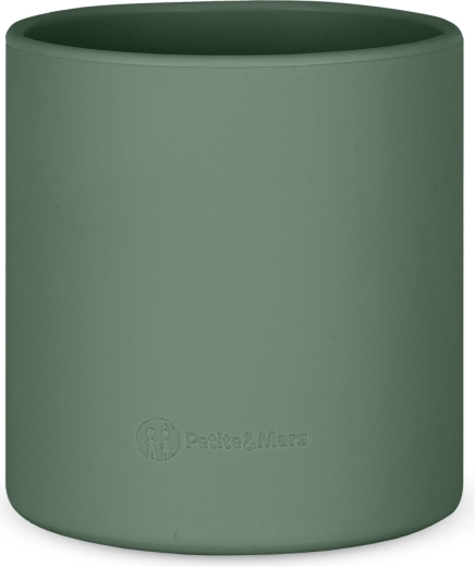 Silikonska šalica za djecu PETITE&MARS Take&Match Misty Green 6m+