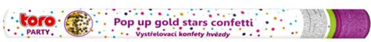 Ispaljivač konfeta 60 cm – zlatne zvjezdice