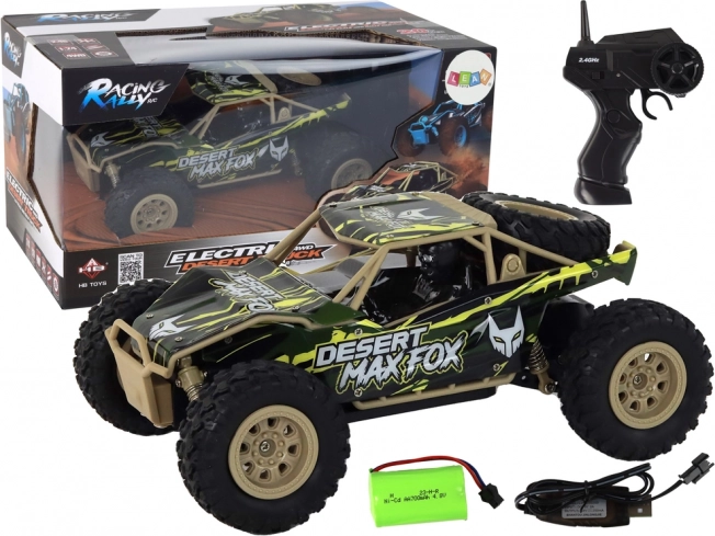 Daljinski upravljani terenski automobil R/C 1:24 smeđe i zeleno