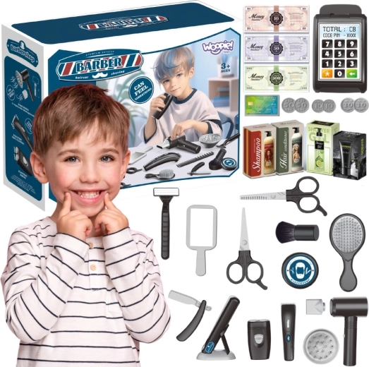 WOOPIE Children's Barber and Hairdressing Set - 24 Pieces