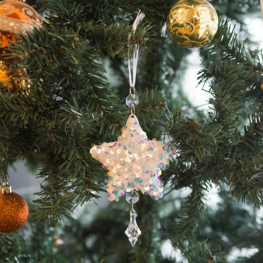 Christmas tree ornament made of acrylic, iridescent - 1 piece