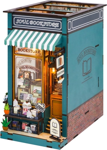 2Kids Toys 3D Puzzle Book Nook Soul Bookstore House Miniature