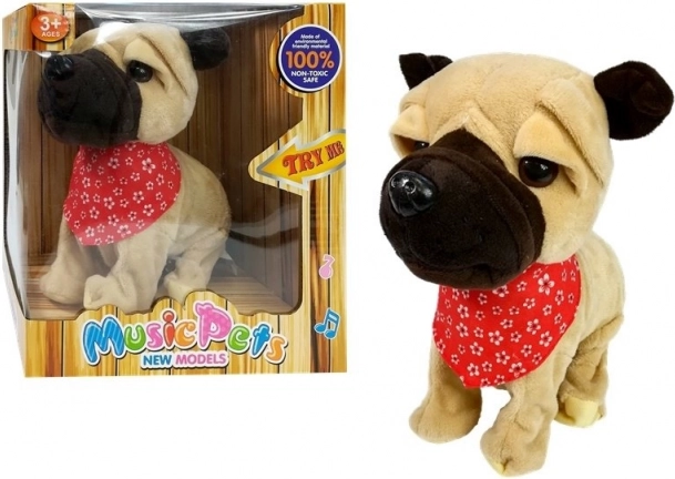 Interaktivni plišani psić na povodcu – laje, pjeva i maše repom