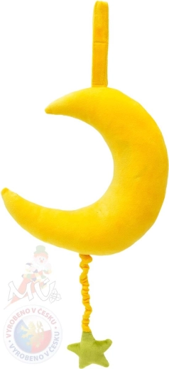Moravská Ústředna plush sleeping aid with music box – wind-up moon - 1 piece