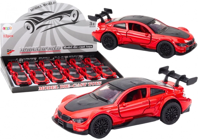 Metalni sportski autić 1:32 s frikcijskim pogonom – crveni