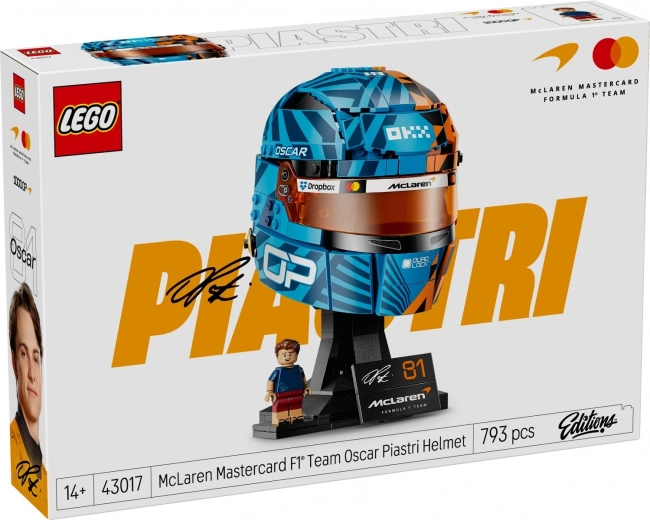 LEGO kaciga Oscara Piastrija McLaren Mastercard F1 Team