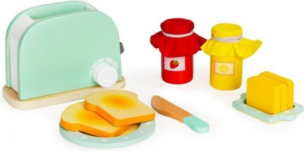 Drveni toster sa setom za doručak