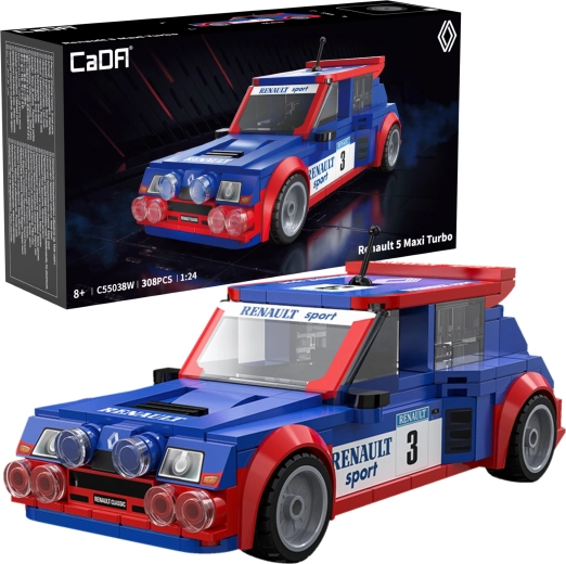 Konstrukcijski set CaDA trkaći automobil RENAULT 5 Maxi Turbo, 308 dijelova