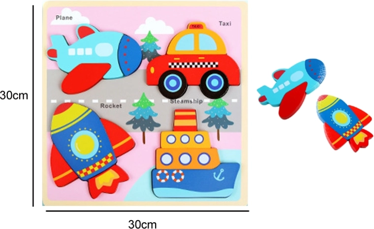 Drvene puzzle – prijevozna sredstva