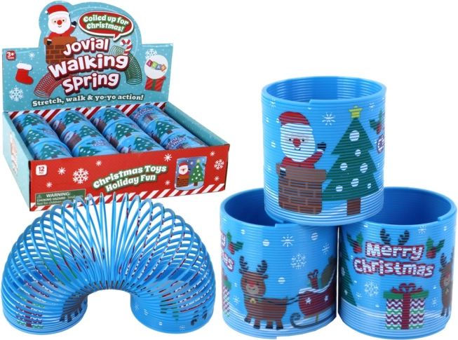 Kultna plava opruga s božićnim motivom 6 cm