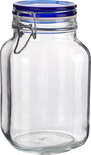 Hermetička staklena tegla 2000 ml FIDO Blue s patentnim zatvaračem