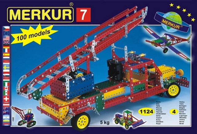 Konstrukcijski set MERKUR 7 – 100 modela, 1124 kom