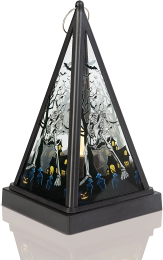 Halloween LED lantern with skeleton
