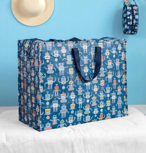 A Little Lovely Company XL torba za pohranu s motivom robota