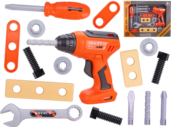 Set dječjeg alata s bušilicom, 16 dijelova u kutiji