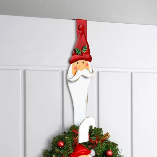 Christmas Metal Door Hanger Santa 38 cm