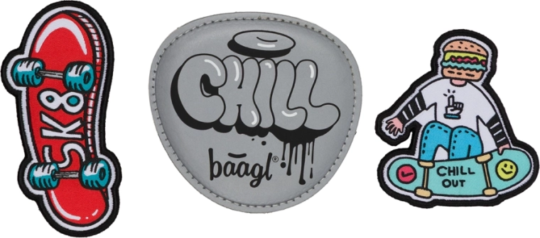 Zamjenjive značkice BAAGL Baaglies – set 3 kom Chill Skate