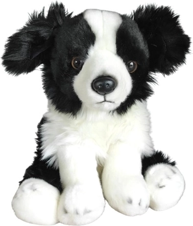 Seated decorative Border Collie figurine, 28 cm