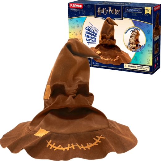 Puremind Harry Potter drvena 3D slagalica Mudri klobuk sa zvukom