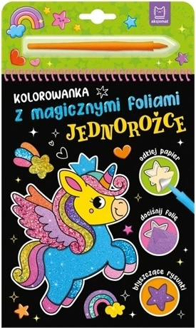 Bojanka s čarobnim folijama Jednorozi