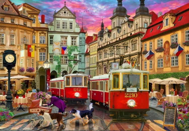 Bluebird puzzle Praška tramvaja 1000 dijelova