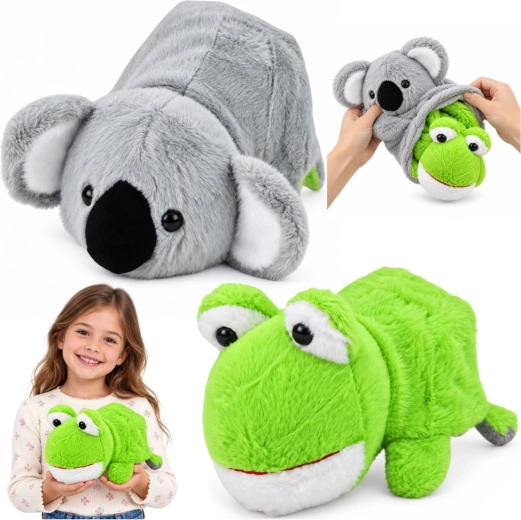 Dvostrana plišana igračka koala i žaba 2 u 1, 25 cm