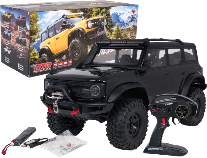 RC auto WILDERNESS 1:10, crno, vodootporno, LED osvjetljenje