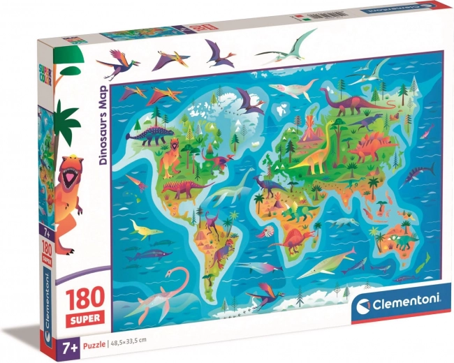 Clementoni puzzle karta dinosaura 180 dijelova