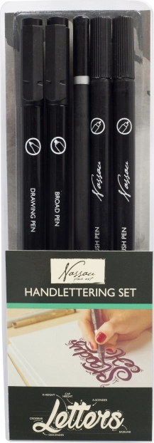 Set markera različitih debljina za crtanje i kaligrafiju, 5 kom