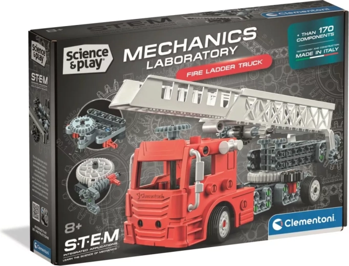 Clementoni Science&Play Mechanical Laboratory Fire Truck with Ladder