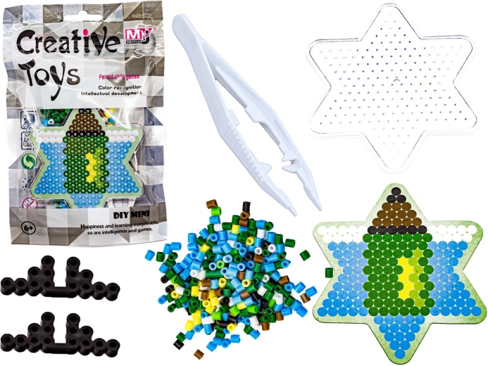 Iron-on beads – mini set with cactus template (in a bag) - 1 piece