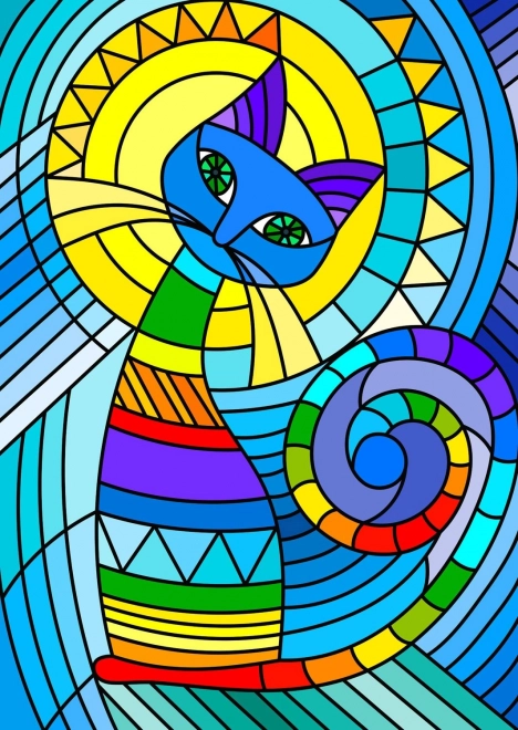 Puzzle ENJOY Ornamentalna mačka 1000 dijelova